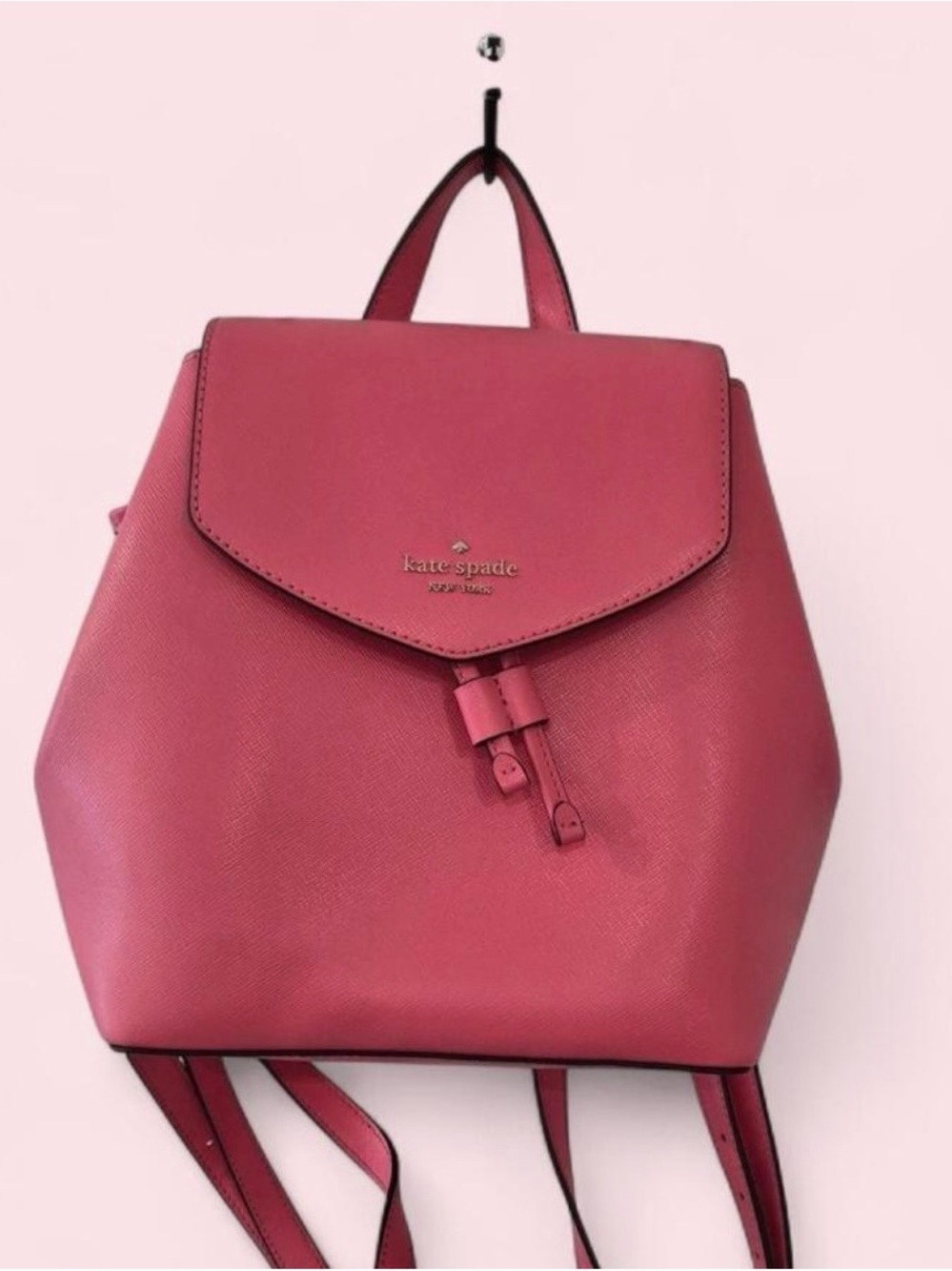 kate spade Rose Pink Saffiano Leather Backpack